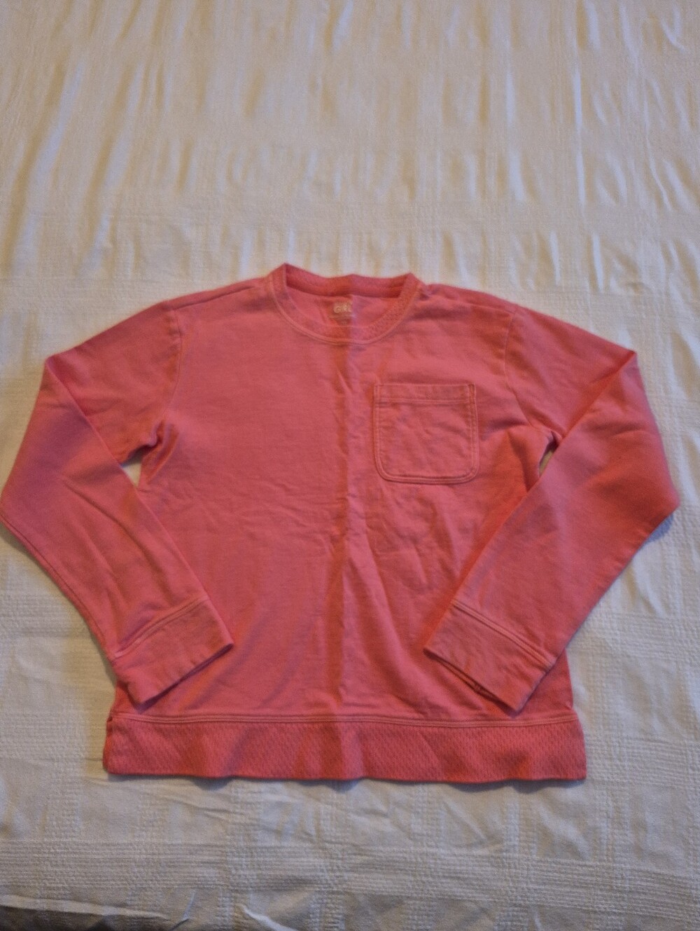Athleta girls Large or 12 orange sweatshirt VGUC